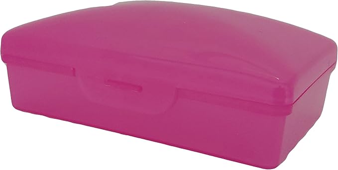 Soap Box Raspberry, 1 Ct - Made in The USA - Soapbox with Hinged Lid and Secure Latch