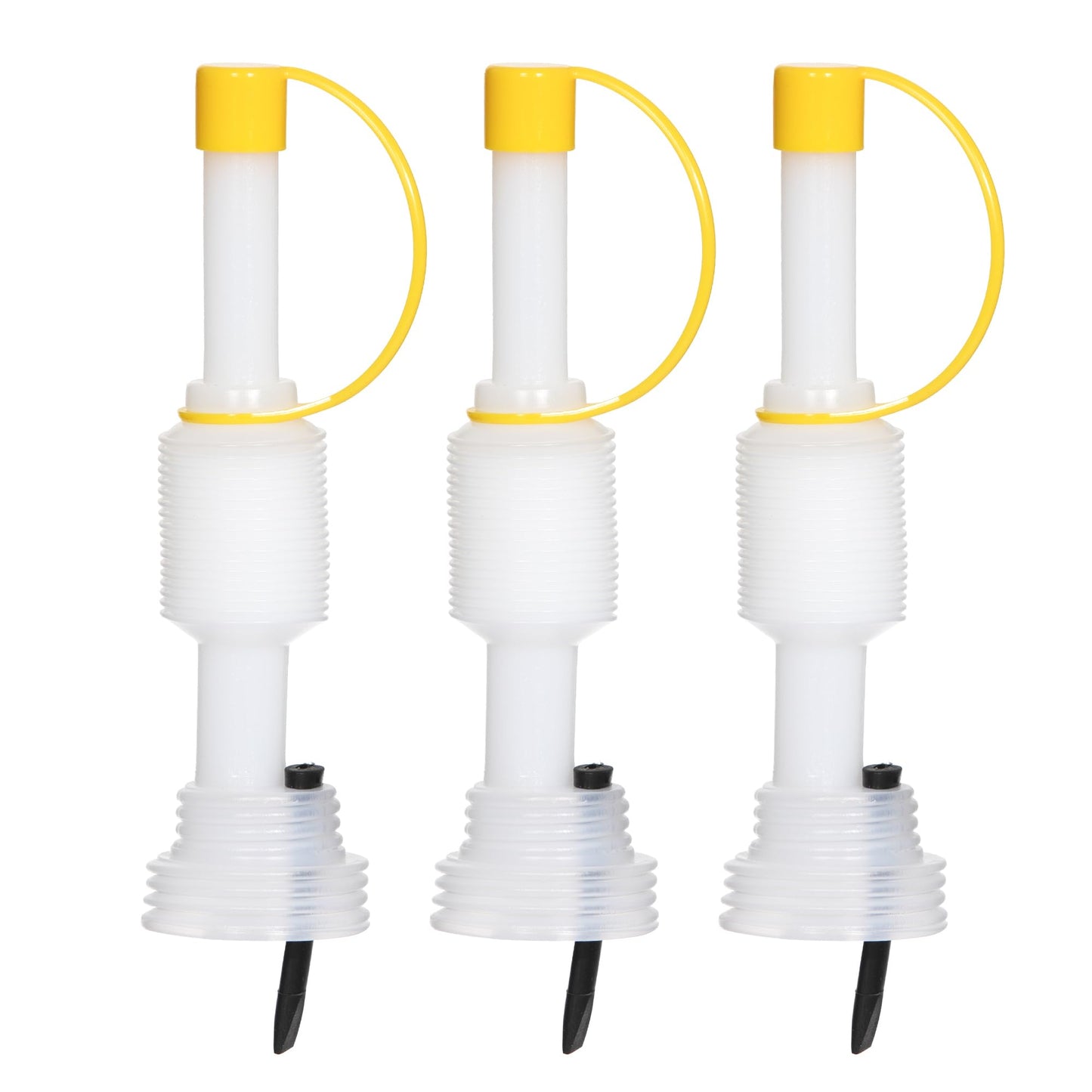 ALLSPOUT Extendable No-Drip Pour Spout for Quart and Gallon Jugs, Vented, Adjustable 6 to 10 Inch, Collapsible, Universal Fit - 3 Pack