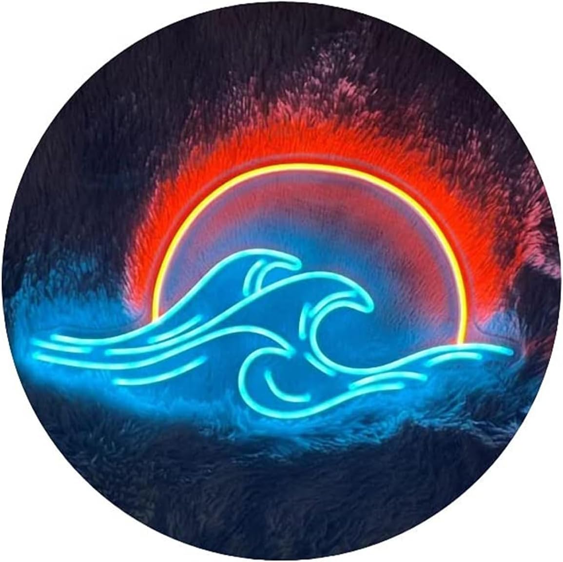 LED Decorative Lights USB Mountains Sunrise Sunset Led Neon Signs Home Decoration Wall Art Holiday Gift Brightness Adjustable 15.7''x15''