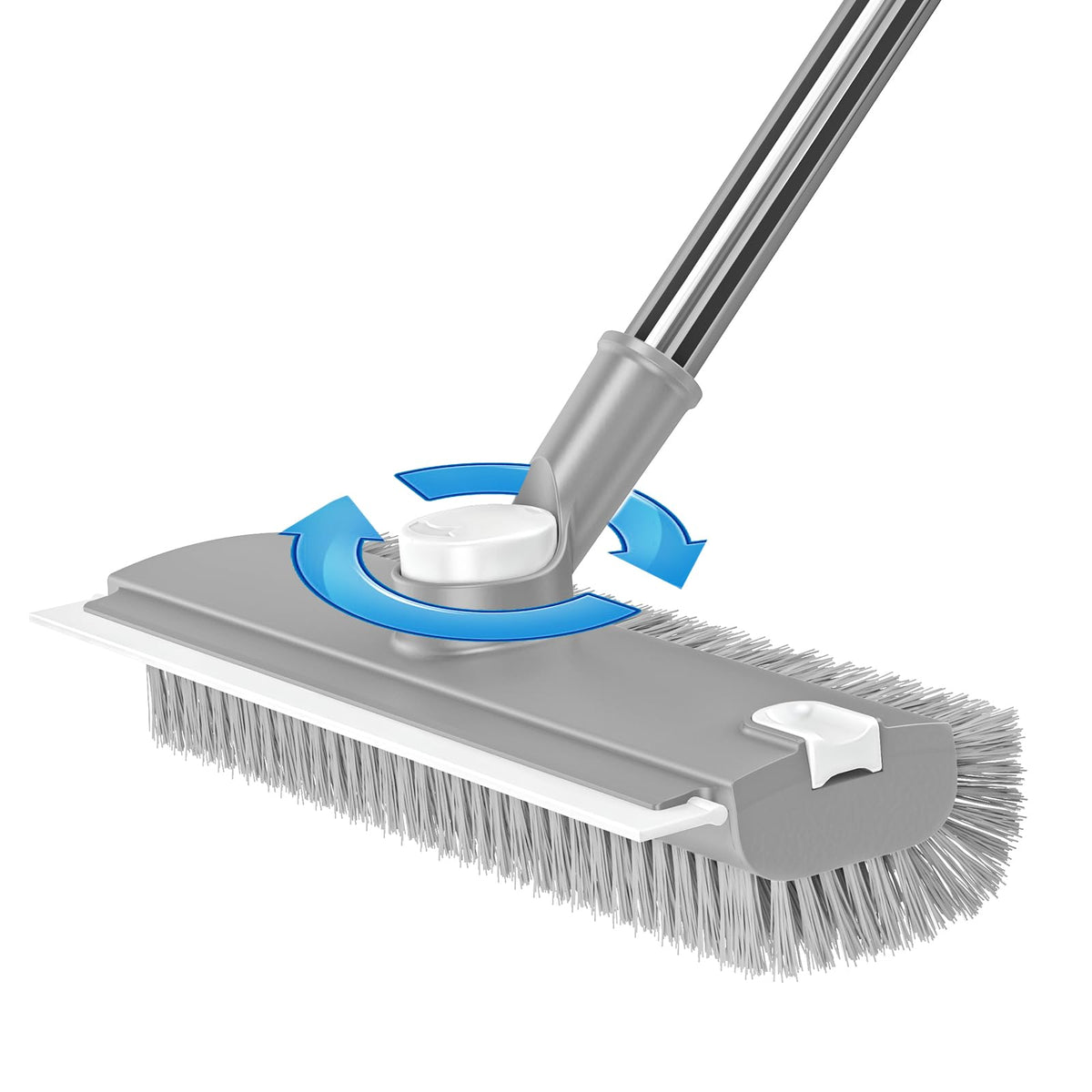3 in 1 Floor Scrub Brush with Long Handle & Squeegee