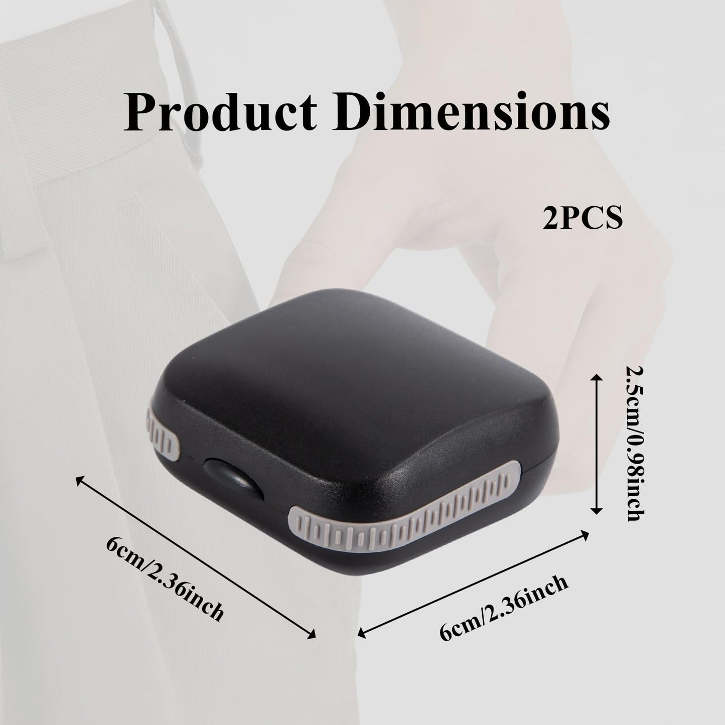 ZHUOGWJFJ 2 Pcs Hearing Aid Case,Small Hard Shell Travel Hearing Aids Case, Waterproof Portable Storage Box for Hearing Aids,Drop-Resistant and Durable (Black)