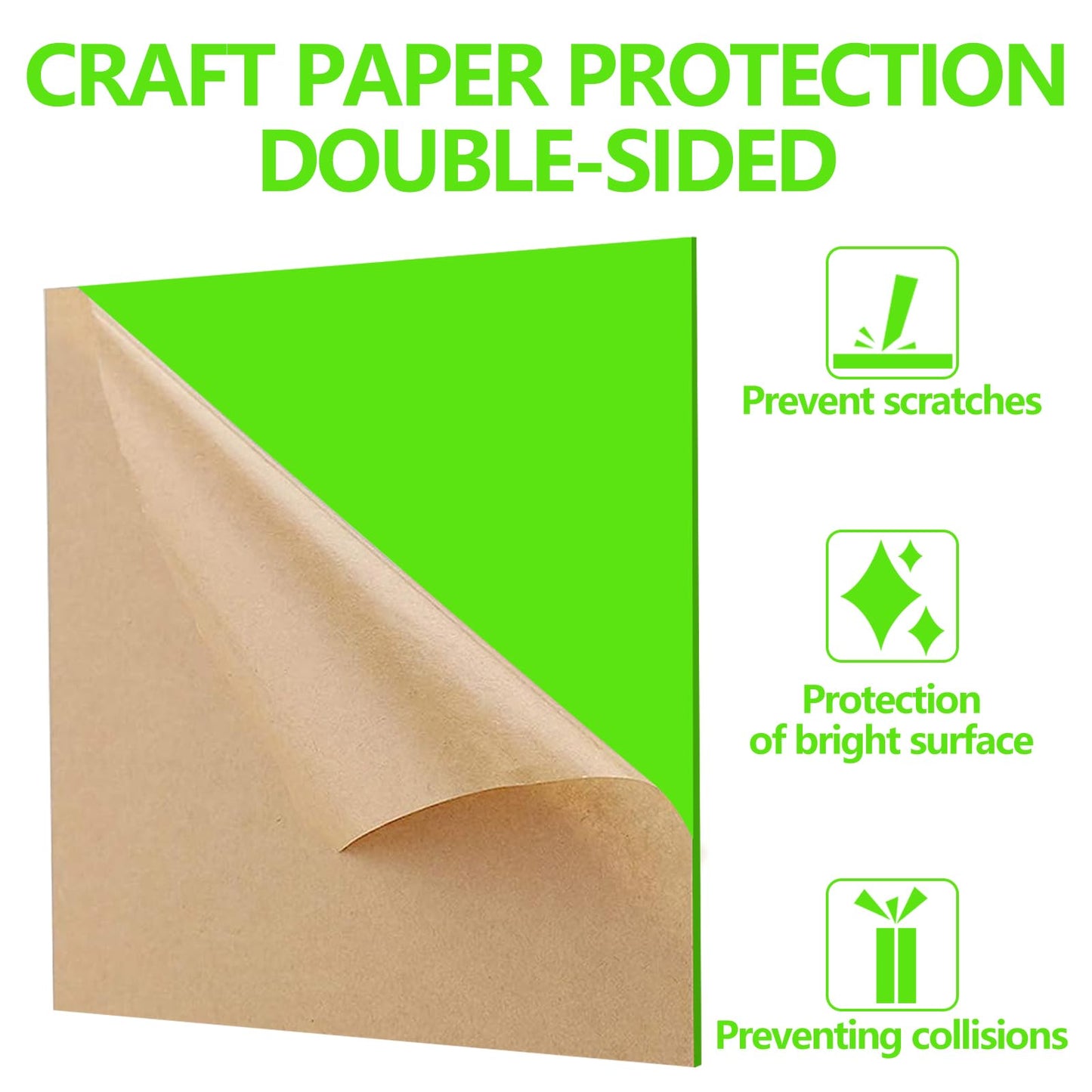 Frddiud 3 Pcs Green Acrylic Sheets, 12 x 12 x 1/8 Inch Laser Cutting Plastic Plexiglass Panel, Sheets for DIY Projects, Crafts Art Display, Signs (Green)