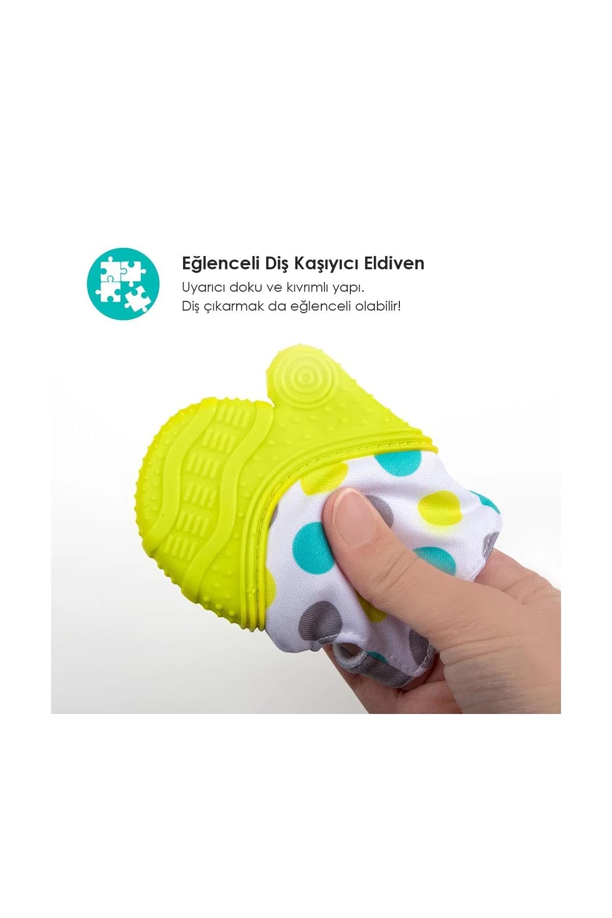 Bblüv - Glüv - Original Silicone Baby Teething Mitten with Opposable Thumb, Self Soothing Teether Toy, Includes a Storage Bag (Aqua)