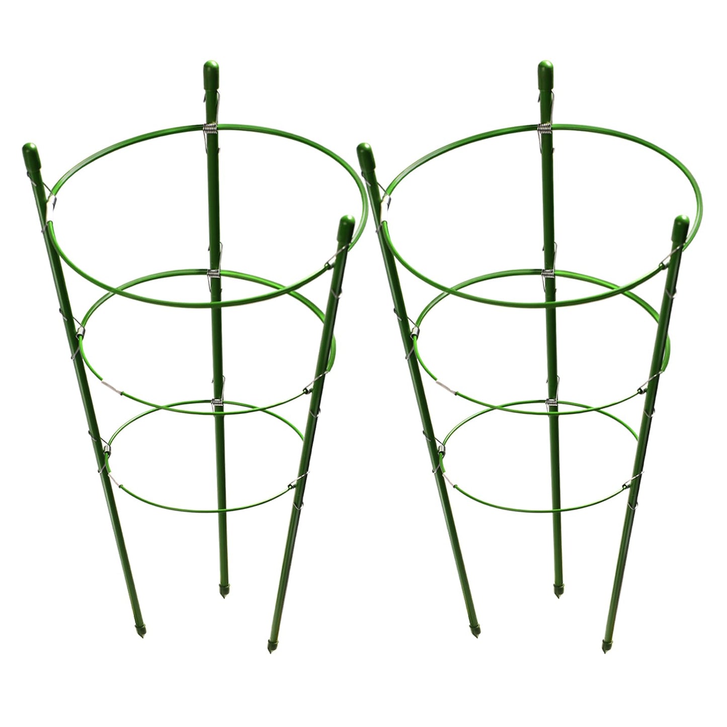 LEOBRO Tomato Cage, 2 PCS Small Plant Support Cage Rust Resistant Garden Ring Stake Plant Support for Tomato, Trellis, Climbing Plant, Flower, Plant Cages for Small Plants,17.7" H
