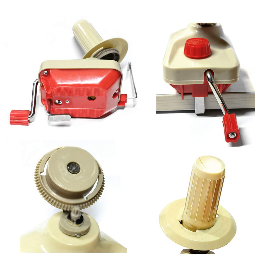 Ball Winder, Convenient Yarn Winder, Ball Winder Suit for Yarn Swift with Easy Installation, 1 Scissor + 20 Gauge Knitting Needles + 4 Sizes of Pom Pom Makers (26)