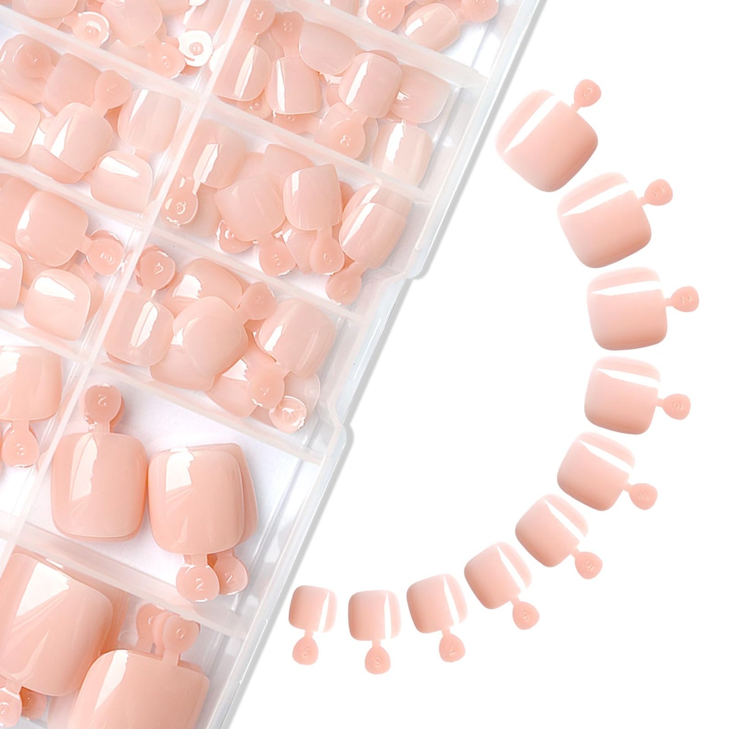 Lifextol 120PC Pink Press on Toenails for Women Fake Toe nail Press ons Acrylic Toe Press on Nails Set, Pink Press on Toe Nails Press on Fake Toenails Press ons Acrylic Toe Nail Tips Kit & Glue Tabs