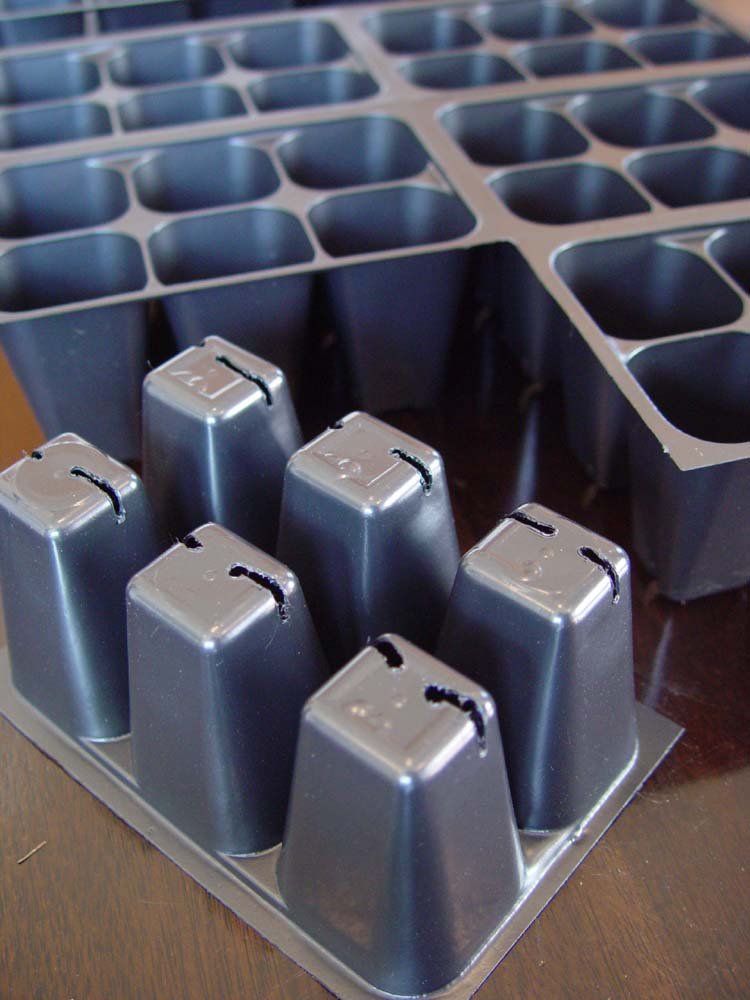 1440 Cells Seedling Starter Trays for Seed Germination +10 Plant Labels (240, 6-Cell Trays)