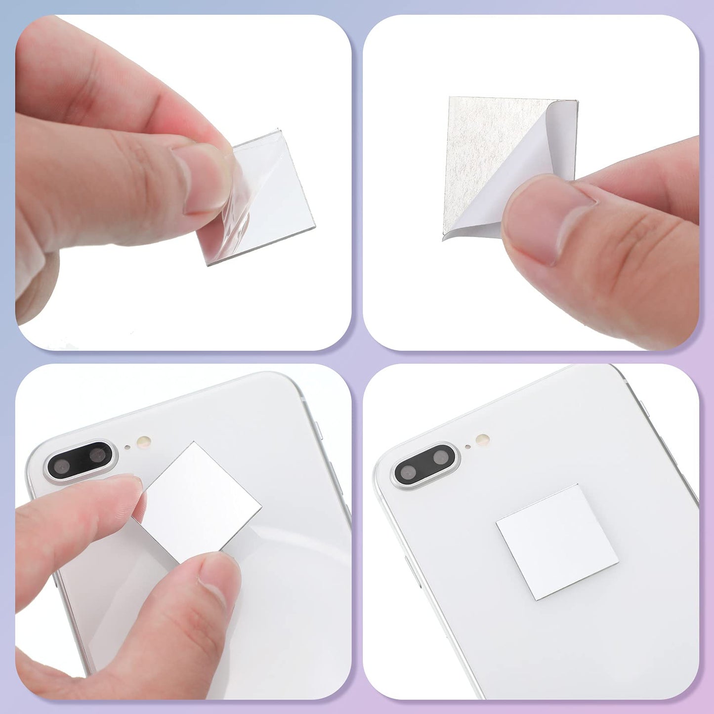 Jetec 300 Pcs Mini Size Square Mirror Tiles Adhesive Small Square Craft Mirror Tiles for Crafts and DIY Projects Supplies (1 Inch)