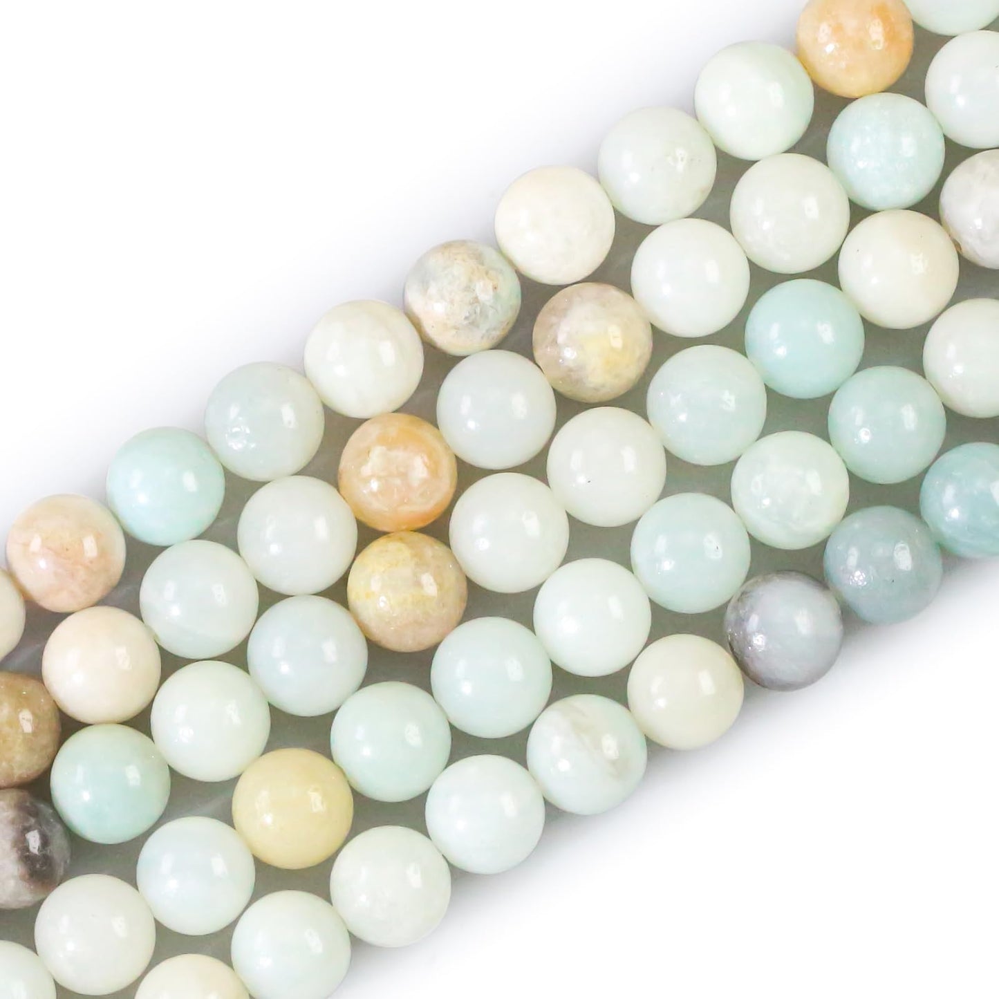 Natural Gemstone Round Loose Beads for Jewelry Making DIY Crystal Energy Healing 1 Strand 15" (Amazonite, 4mm (15"/Strand))