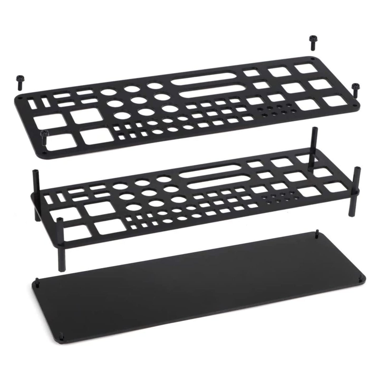JOYABEST 63 Holes Screwdriver Storage Rack, Organizers, Portable Tool Box, Workshop Tools Tray, Tweezer Brushes Pens