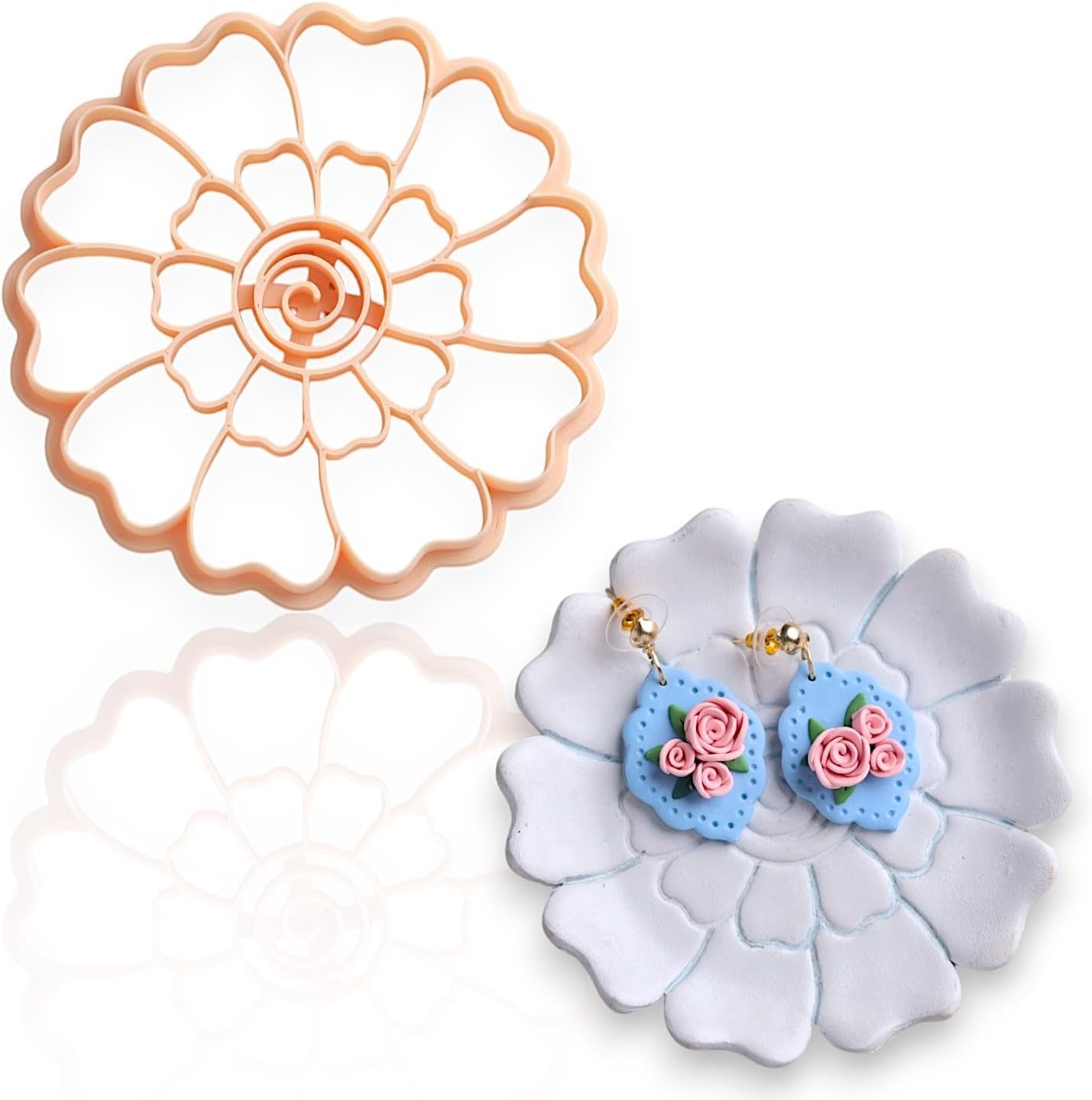 GOTO CLAY TOOLS Trinket Cutter Set for Polymer Clay Display & Jewelry Styling – Monstera, Shell & Flower Shapes | MOSHEFL-TRI