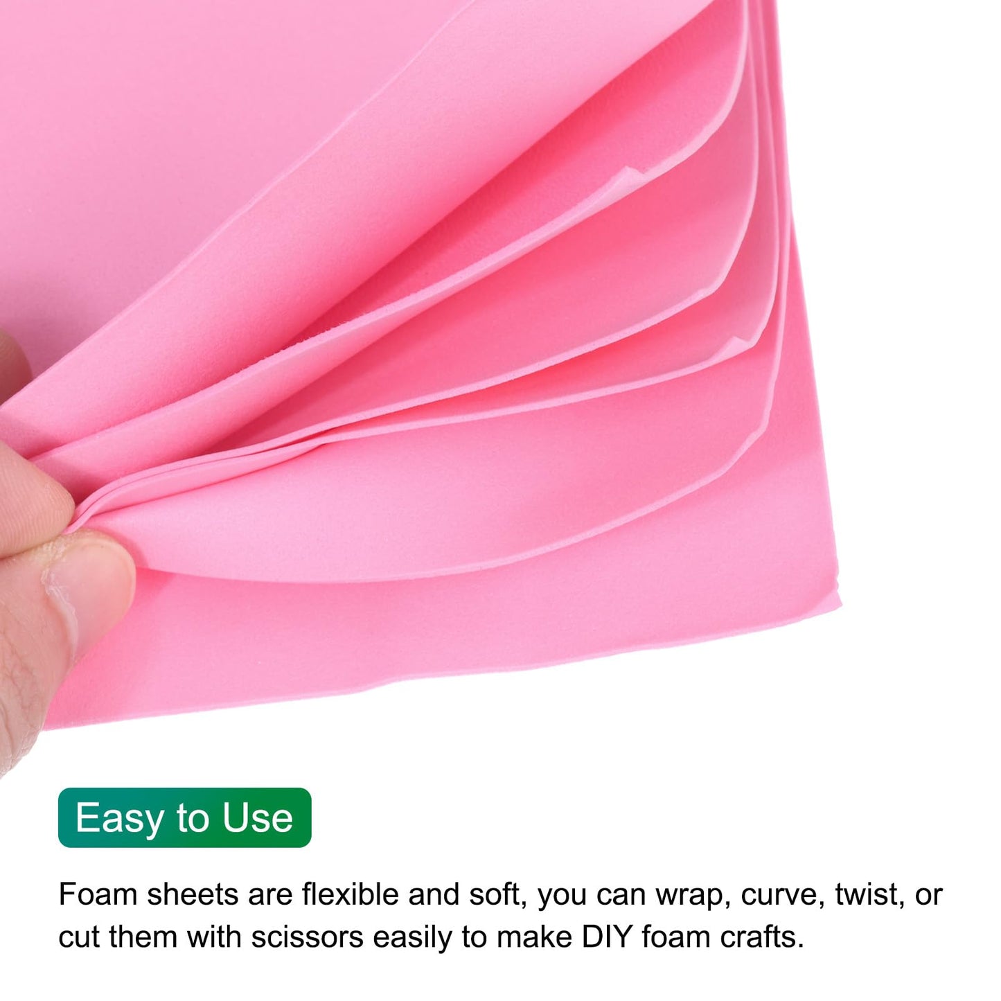 MECCANIXITY EVA Foam Sheets Pink 35.4 Inch x 19.7 Inch 1mm Thick Crafts Foam EVA Sheets for Costumes, Arts and Crafts Projects Pack of 10