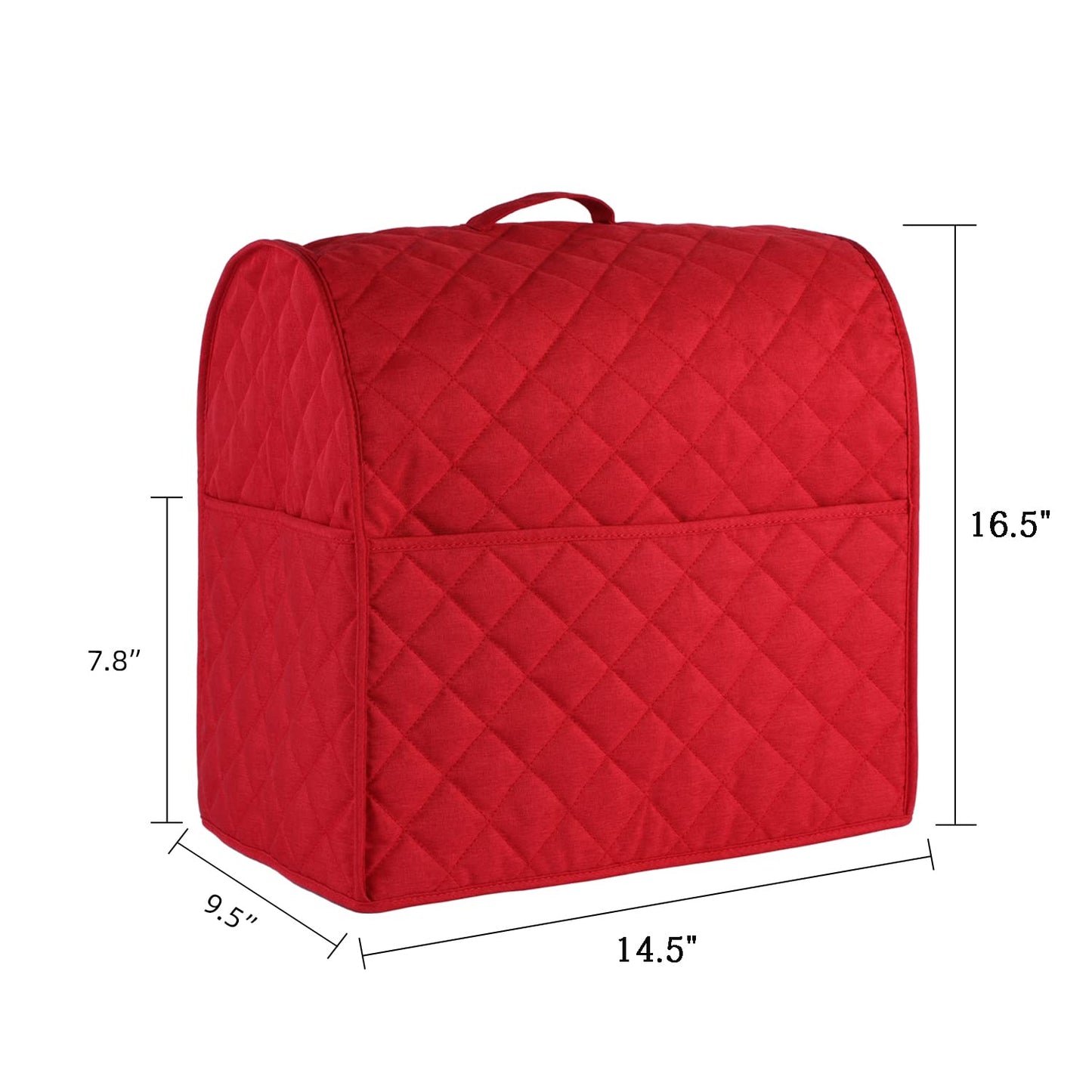 Stand Mixer Cover compatible with Kitchenaid Mixer, Fits All Tilt Head & Bowl Lift Models with 3 Organizer Bag for Accessories. (Red, For Bowl Lift 5-8 Quart)