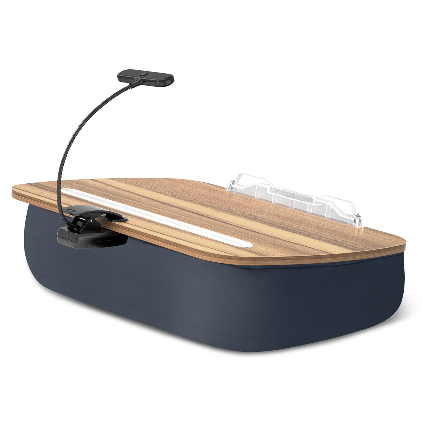 ERGONOV Book Pillow Stand with 6500K Reading Light, Hands Free Book Holder, Comfortable Lap Book Stand for Reading in Bed, Desk, or Sofa, Wooden Book Rest for Book Lovers,AAA Battery Required