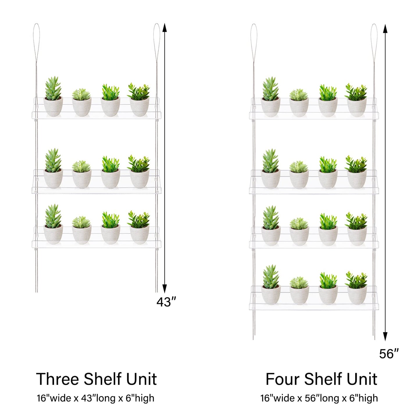 Sumerflos 3-Tier Acrylic Window Boxes Plant Shelves for Windows, Acrylic Hanging Window Plant Shelves, Indoor Windows Wall Hanging Plant Stand Flower Display Shelves