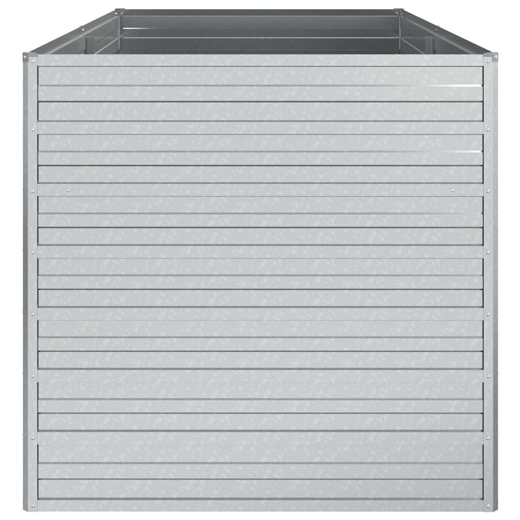 Shivorasphere Garden Raised Bed Silver Galvanized Steel Rectangular Planter Box 63 x 31.5 x 30.3 in Outdoor Raised Beds for Gardening Flower and Vegetable Growing