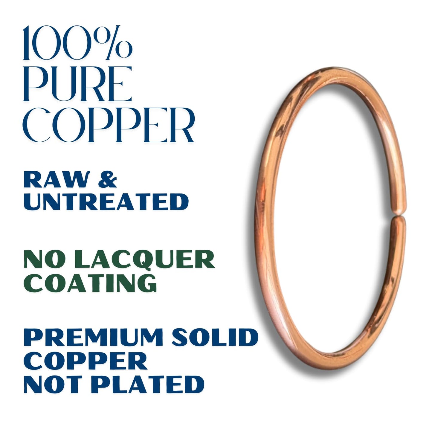 USTeckno Hand Forged 100% Pure Copper Bracelet. Made with Solid High Gauge Copper and Health benefits. Enhance your well-being in style