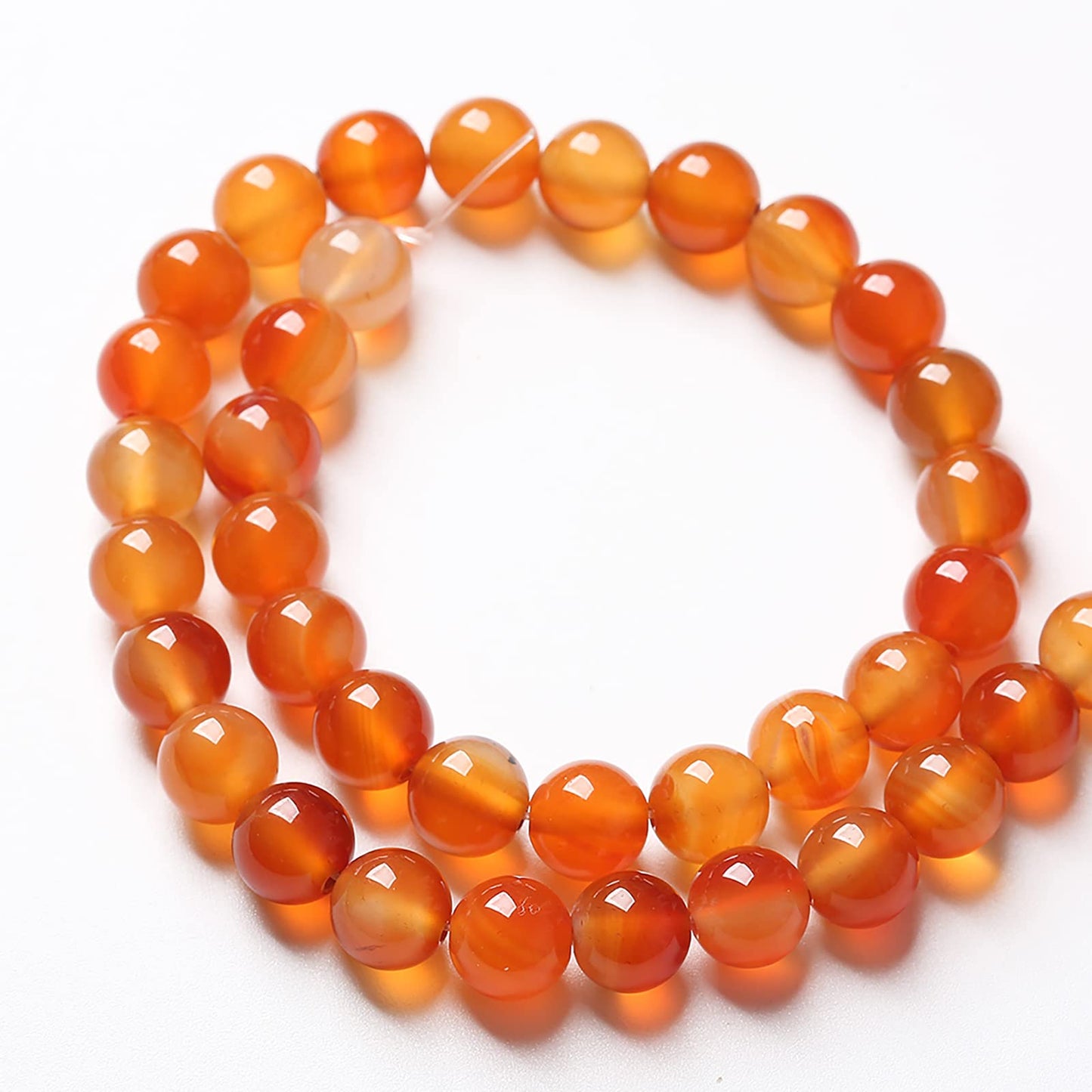 90pcs 4mm Natural Gradient Red Agate Gemstone Beads Round Loose Spacer Beads for Jewelry Making DIY Bracelets Necklaces 15" (4mm, Red Agate)