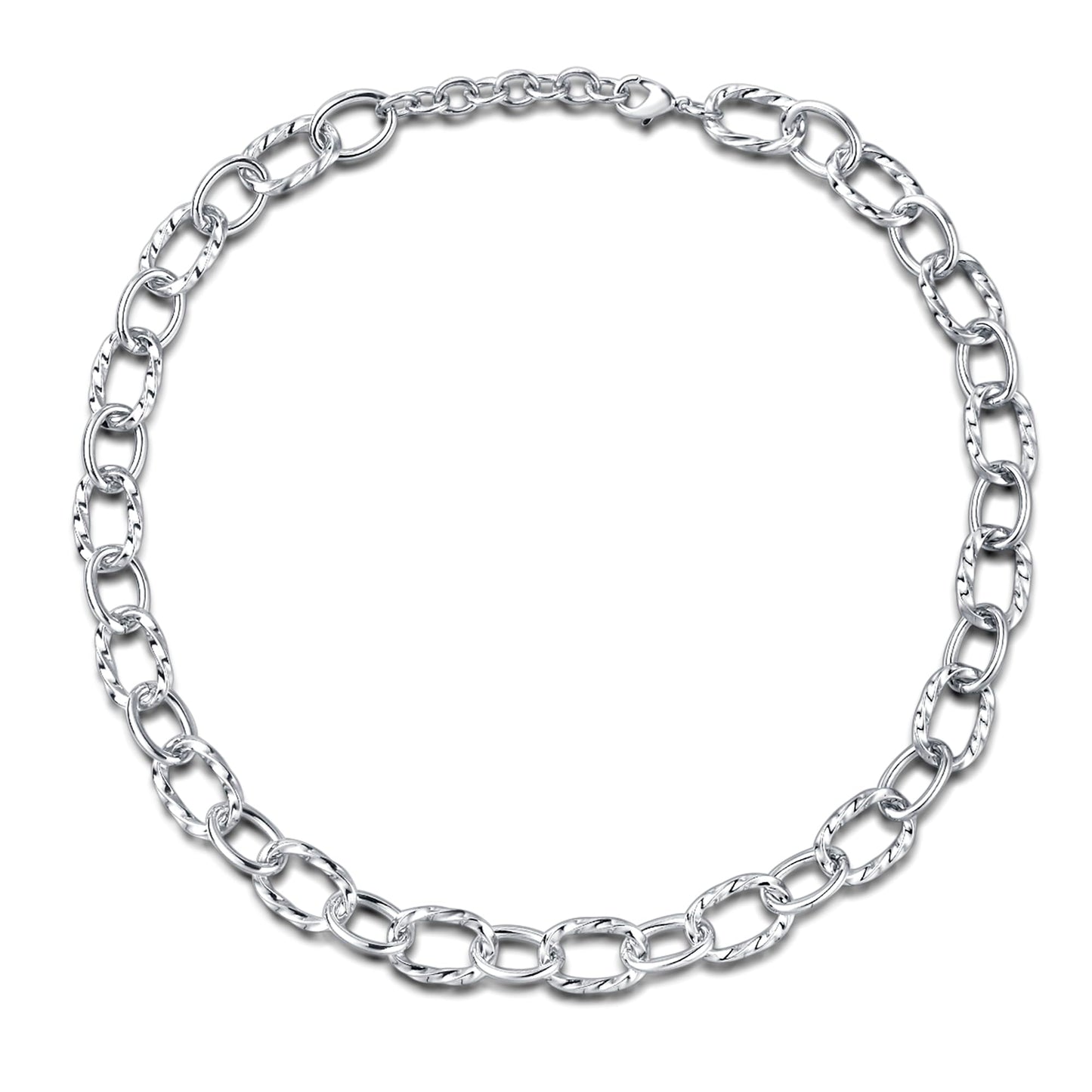 UNY JEWEL Luxury Fusion Twisted Cable Link Chain Necklace Designer Statement Women Jewelry Timeless Elegance Super Shinny