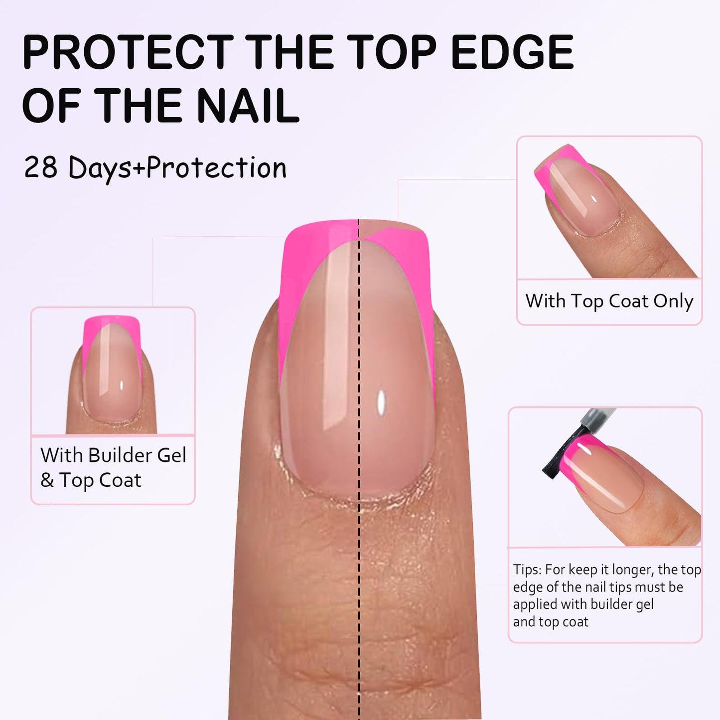 300Pcs French Tip Press on Nails, OPkssnails French Press On Nails Extra Short Square, Pre-shaped No Need to File 3 in 1 Gel Nail Tips, Acrylic Fake Nails for Nail Art DIY Extension Designs 15 Size