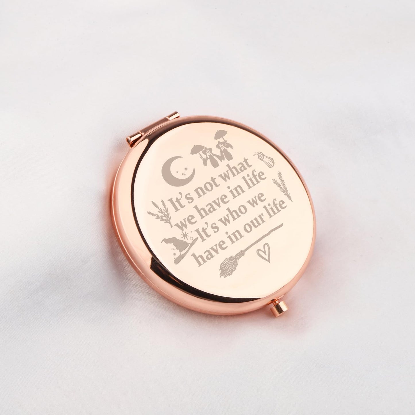 WUSUANED Witch Sister Makeup Mirror Practical Movie Inspired Mirrorr TV Show Fan Gift Magic Witch Gift Witchy Fans Gifts