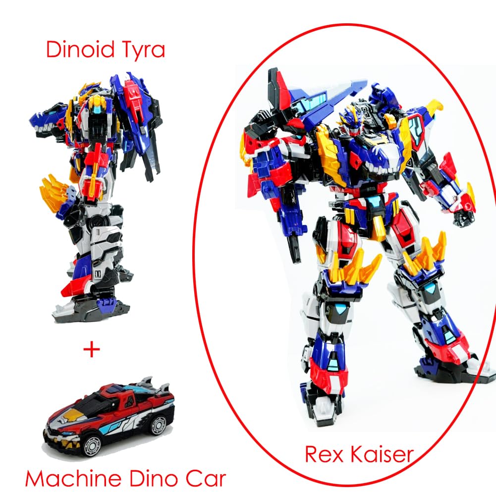 SIGNIM Miniforce Rexkaiser a Dinosaur and a car Combine to Transform into a Robot 12.6" x 7.5" x 14.6"