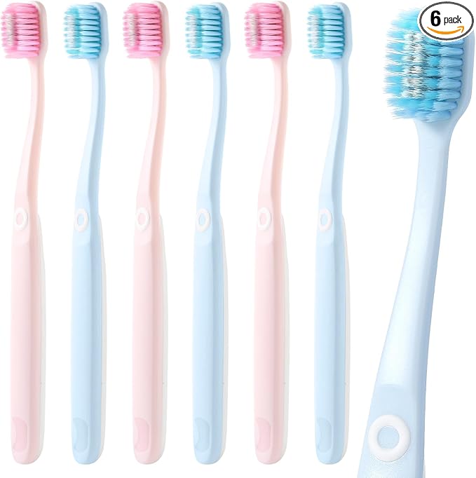 Night Cleanliness Triple-Layer Soft Bristle Toothbrush, 10000+ Flossing Bristles for Sensitive Gums& Food Debris Removal, Wide Slim Head Soft Toothbrushes for Adults, Pregnant, Elderly, Braces
