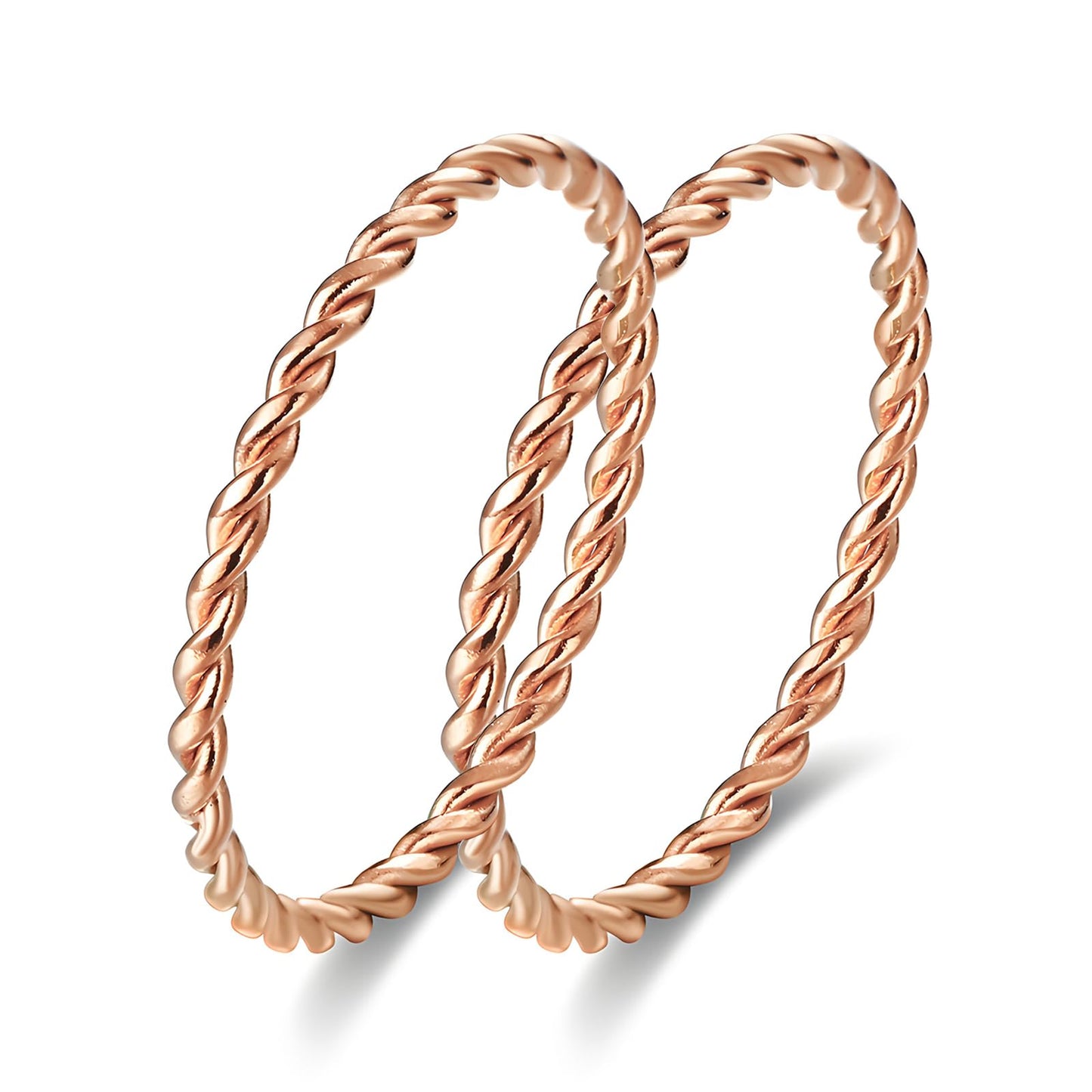 LIU JUN Copper Tensor Ring For Women, Pure Copper Tensor Solid Twisted Handmade Health Rings Set For Women Men Fashion Energy Jewelry Gifts (pure copper, 8)