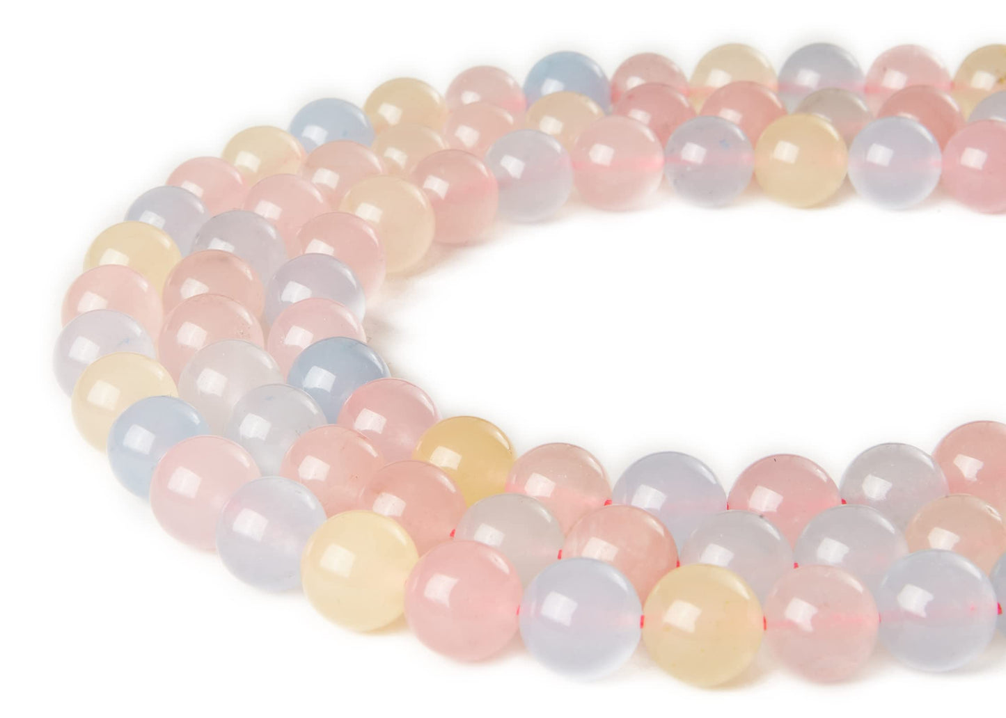 60pcs 6mm Morgan Chalcedony Beads Natural Gemstone Beads Round Loose Beads for Jewelry Making