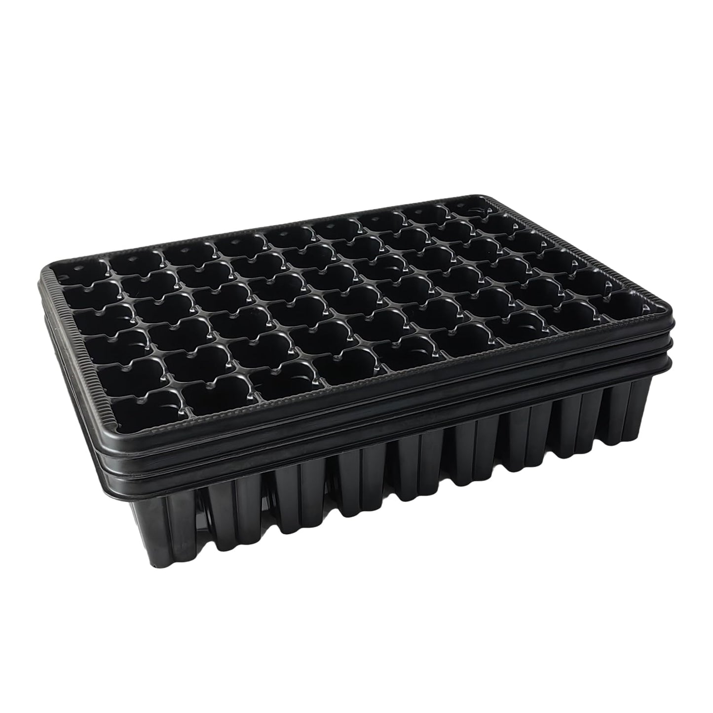 RooTrimmer 54 Cell Seed Starter Trays, 2.8" Deep Plug Tray Seedling for TD377 Nursery Tray, Super Thick Reusable Trays for Easy Transplantation (11.14inch ×14.6 inch, 5-Pack)