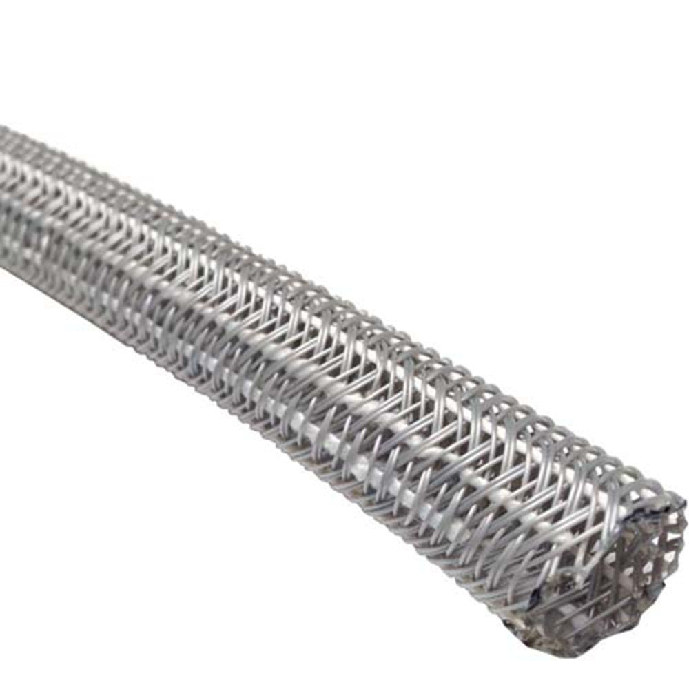 Electriduct 1" Hook Self Closing Sleeve Braid Wrap Around Sleeving Flame Retardant Flexible Mesh Cord Cover Cable Protector Wire Organizer - 10 Feet - Gray