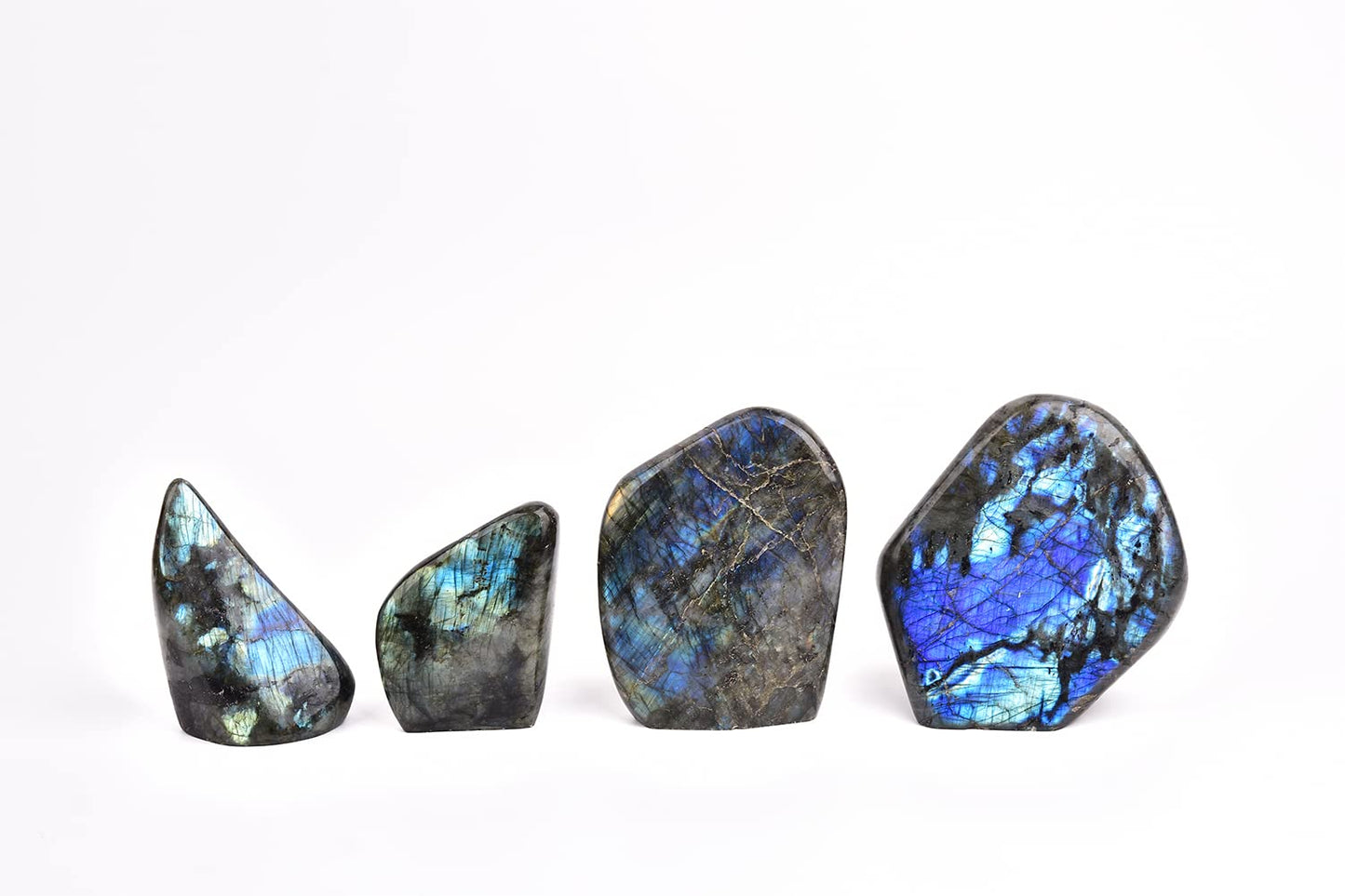 JIC Gem Labradorite Palm Stone Crystal,100% Natural and Handcrafted, Irregular Polished Healing Crystal Gemstones,Worry Stone with Healing & Calming Effects. (1-2 Lb)