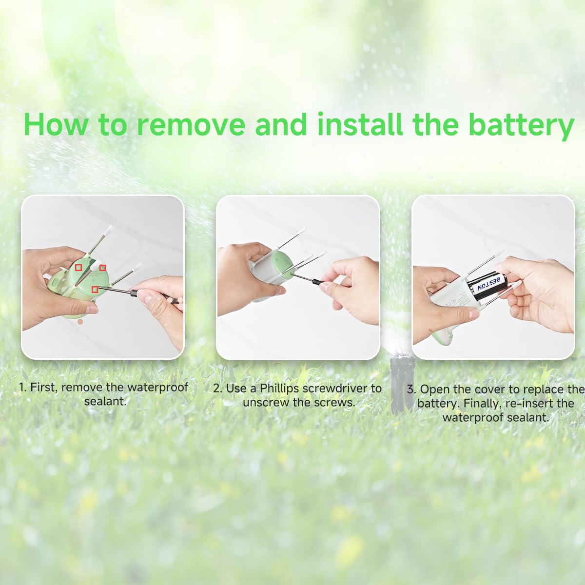 Smart 3-in-1 Soil Moisture/Temperature/Fertility Meter for Plant, Soil Test Kit for Garden/Farming/Lawn, GreenVation Digital Soil Sensor with Tuya/Smart Life APP Push Notification