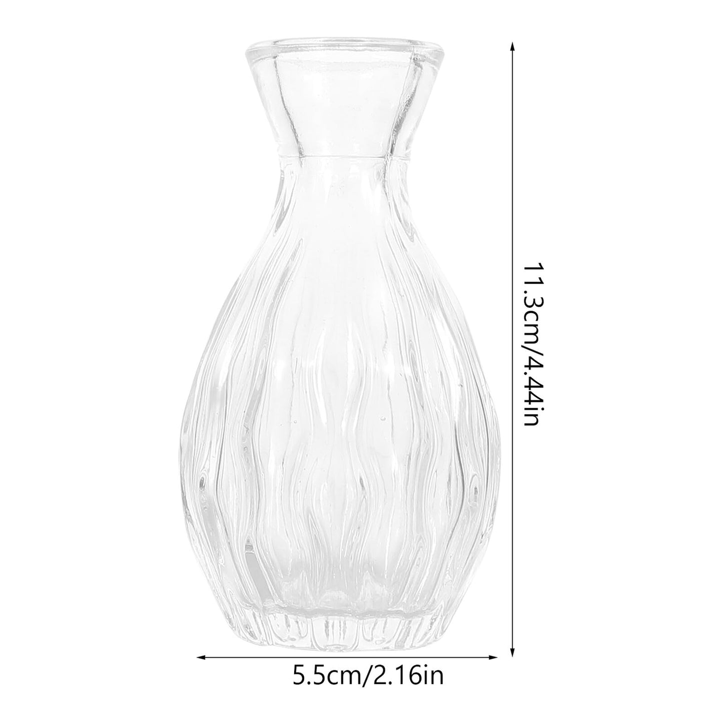 JECOMPRIS 4pcs Creative Glass Flower Vases Set, Unique Indoor Terrarium Vase for Desktop Home Décor, Glass Container for Hydrating Green Plants and Flowers