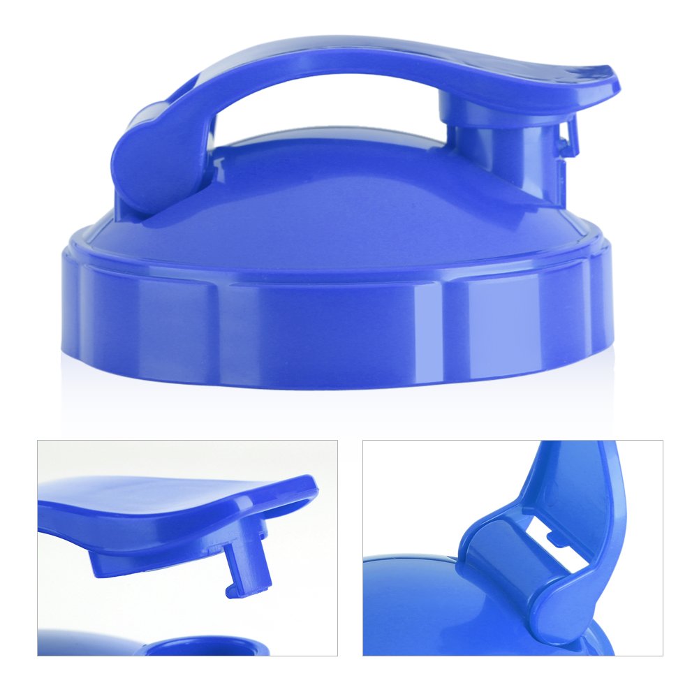 Generic Flip Top To Lid, Replacement Part Seal Flip Top Lid for 600W 900W Juicer Bottle or Blender, Replacement Cup To Lid with Seal (Blue), Genericdv7ezno1uf-03