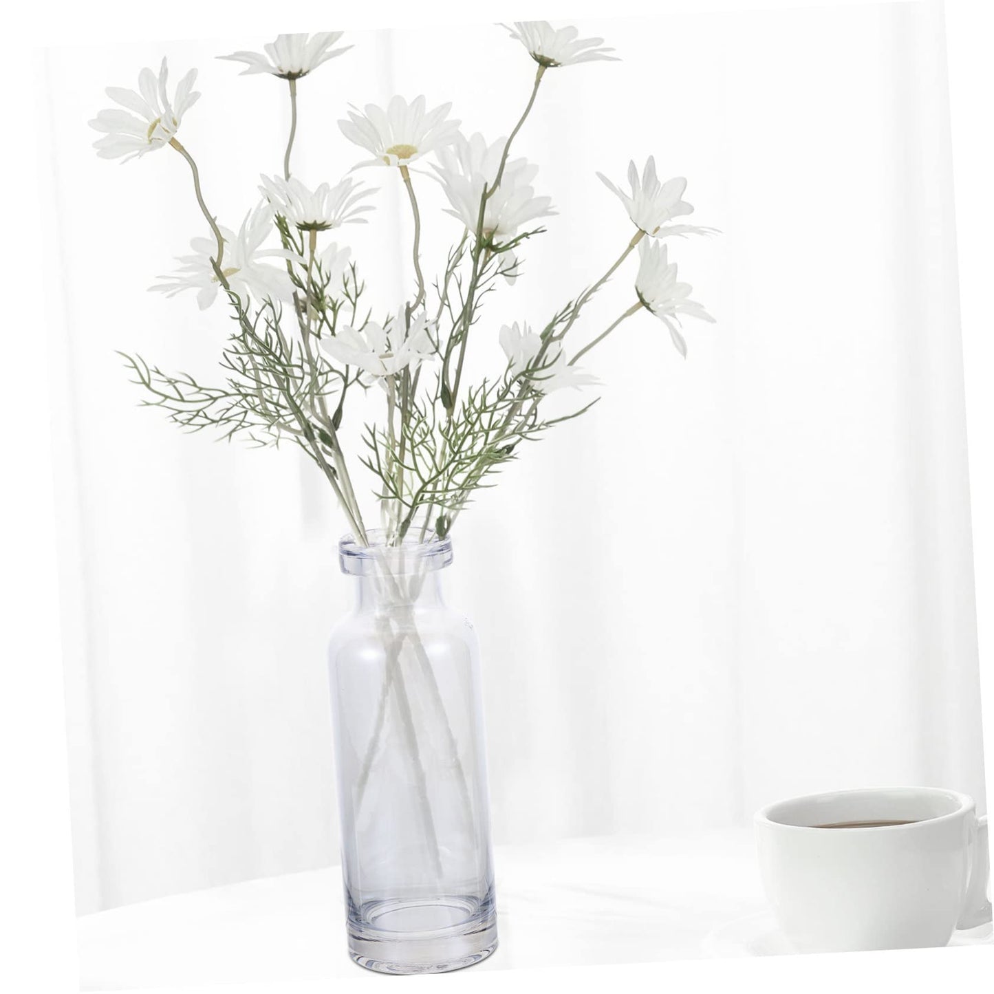 Ipetboom Glass Hydroponics Vase for Desktop Plant Propagation Transparent Small Mouthed Terrarium Planter Decorative Vase for Home and Event Display