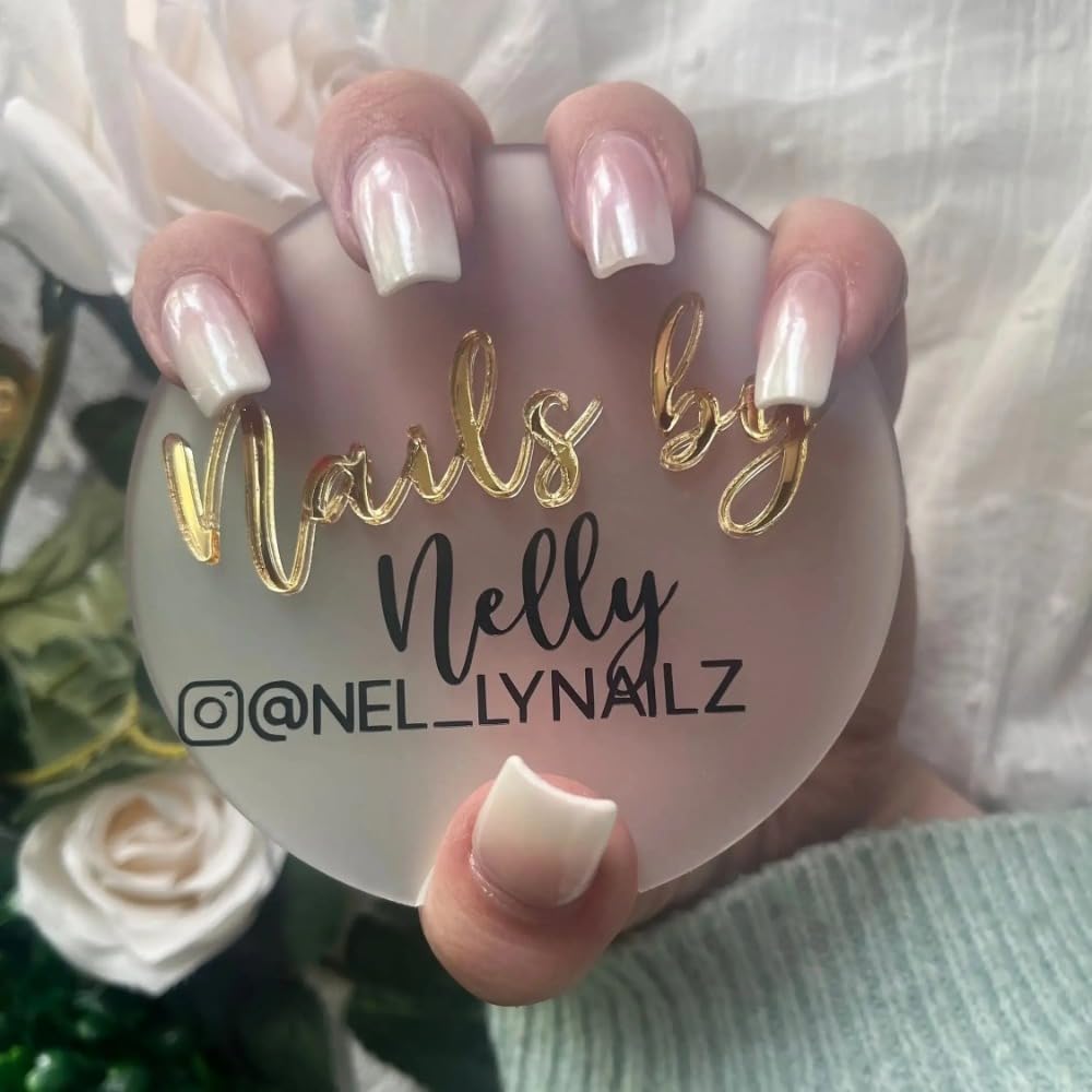 Custom Nail Logo,Personalized 3D Acrylic Nail Photo Prop,Nail Technician Gift,Prop for Nail Techs, Nail Selfie,Nail Photo Prop (black,10cm)