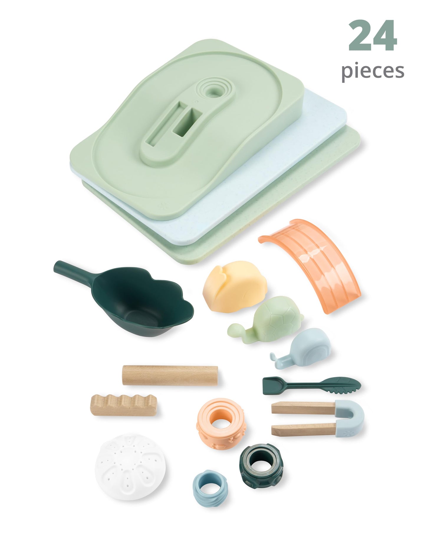 Skip Hop Discoverosity 3-in-1 Toddler Sensory Table with 13 Nature-Inspired Sensory Tools 8-Page Activity Guide 2 Bins and 2 Convertible lids, Age 18m+