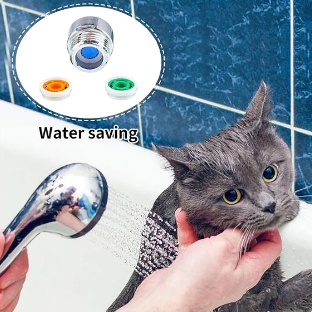 Eyech 2-Pack Shower Flow Reducer Limiter Set Water Flow Saver Adapter, 1/2 Inch Flow Restrictor Control Valve for Fixed Shower Head Handheld Shower 1.2/1.5/1.8/2.0/2.2/2.5/3.0 GPM