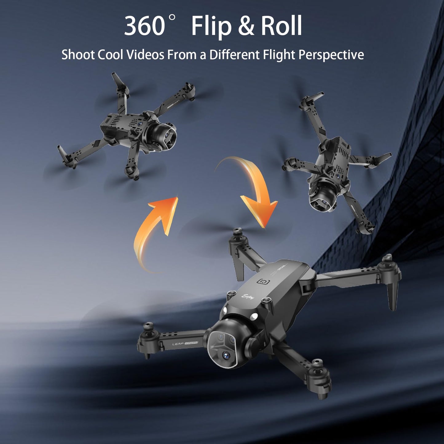 LAWFIG Drone with Camera for Adults Beginners, FPV Foldable RC Quadcopter Toys, Helicopter Toys, 1080P HD Camera Drone, Altitude Hold, One Key Take-off/Landing, 3D Flips, Waypoints fly, Headless Mode