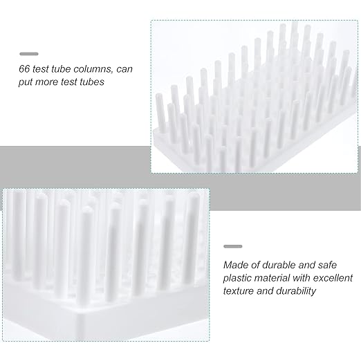 Test Tubes Braces 2 pcs Draining Plastic Tube Lab Holder Dryer Drying Test Laboratory Rack Stand Use for Peg Shelves Shelves Shelves Shelves Shelves Shelves Test Tube