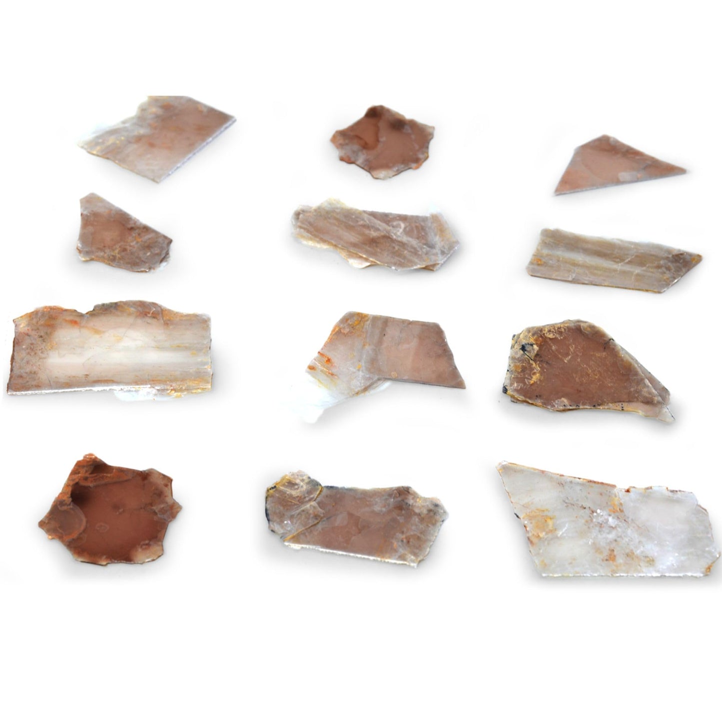 EISCO 12PK Raw Muscovite Mica, Mineral Specimen - Approx. 1"- Geologist Selected & Hand Processed - Great for Science Classrooms