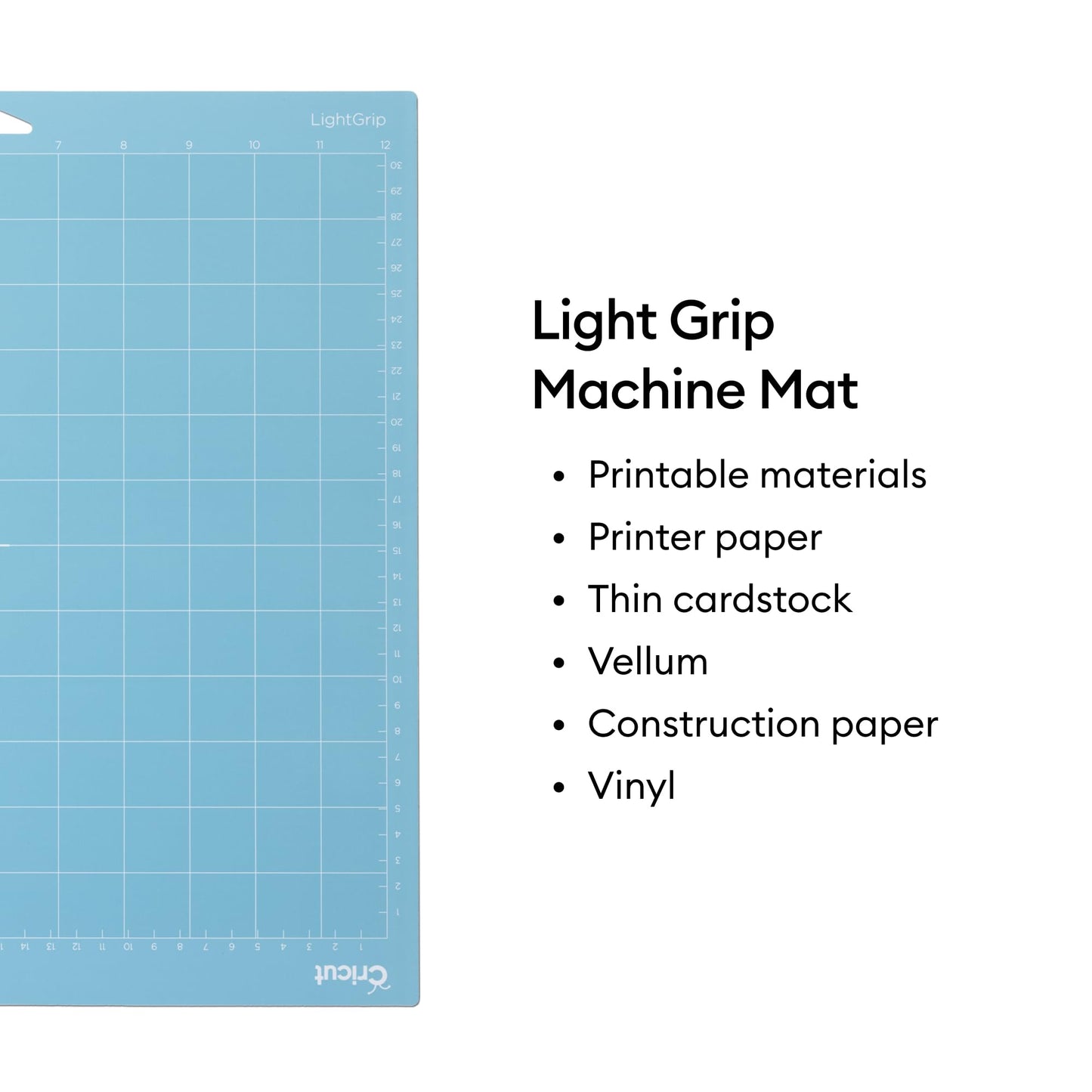 Cricut LightGrip Cutting Mats 12in x 12in, Reusable Cutting Mats for Crafts with Protective Film, Use with Printer Paper, Vellum, Light Cardstock & More for Explore & Maker (3 Count)