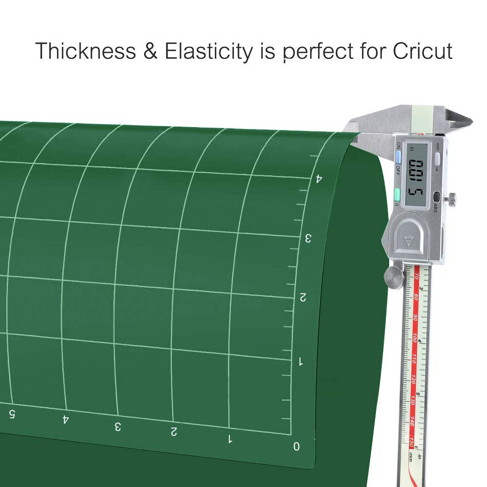 DOOHALO Cutting Mat Compatible with Cricut Explore Air2/One, Maker Smart Cutting Machine Expression 12 X 24 inch 3 Pack Replacement Adhesive Vinyl Mats Green Color Standard Grip Cutting