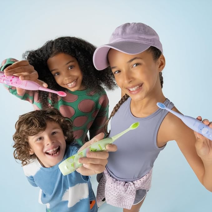 ORDO Squishmallows Toothbrush, Sonic Battery Toothbrushes for Kids, Soft Bristles, Extra Brush Head Inc, Gift for Kids Aged 4 Years and Up, Battery Included, Samir