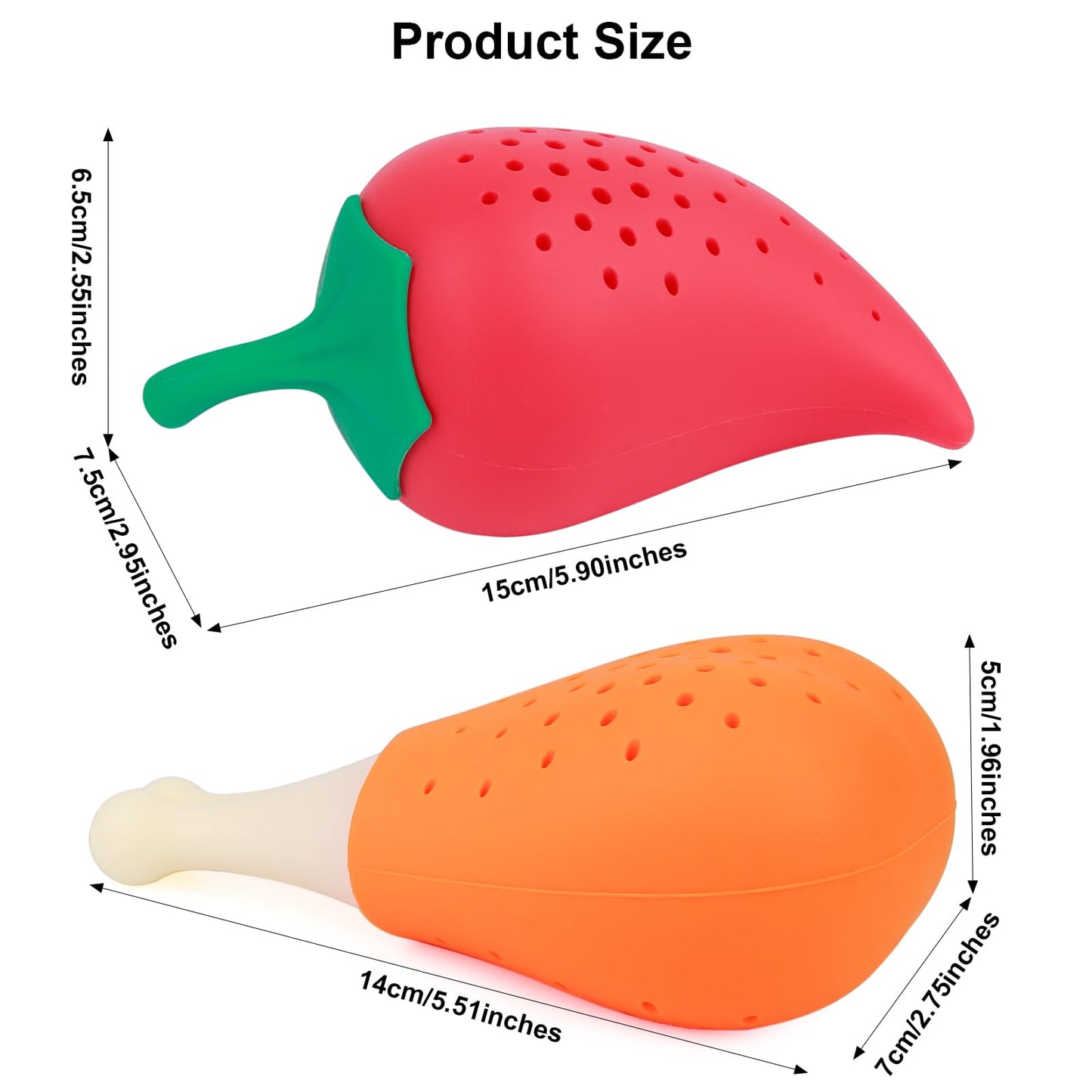 PRATIQUE Creative 2PCS Chicken Leg Chili Large Capacity Silicone Filter Seasoning Strainer Cooking, Spice Infuser for Enhancing Soups, Stews, Cider, Wine Especially Brewing Large Quantities Of Tea