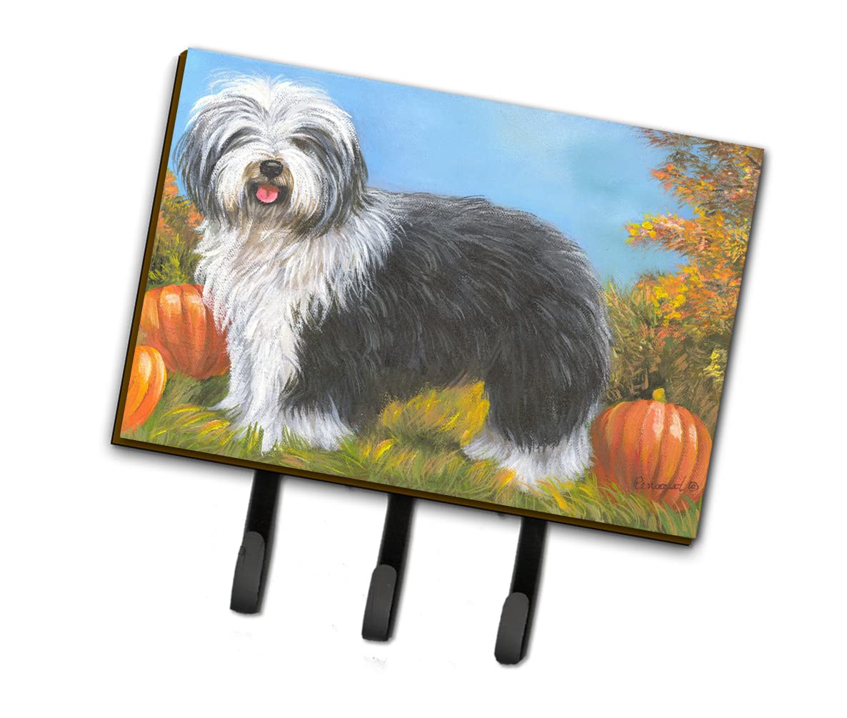 Caroline's Treasures PPP3265TH68 Old English Sheepdog Ocotoberfest Leash or Key Holder, Wall Hooks, Key Hooks Holder, Coat Rack Wall Mount, Coat Hooks, Hooks for Hanging Keys, Towels, Aprons, Leashes,