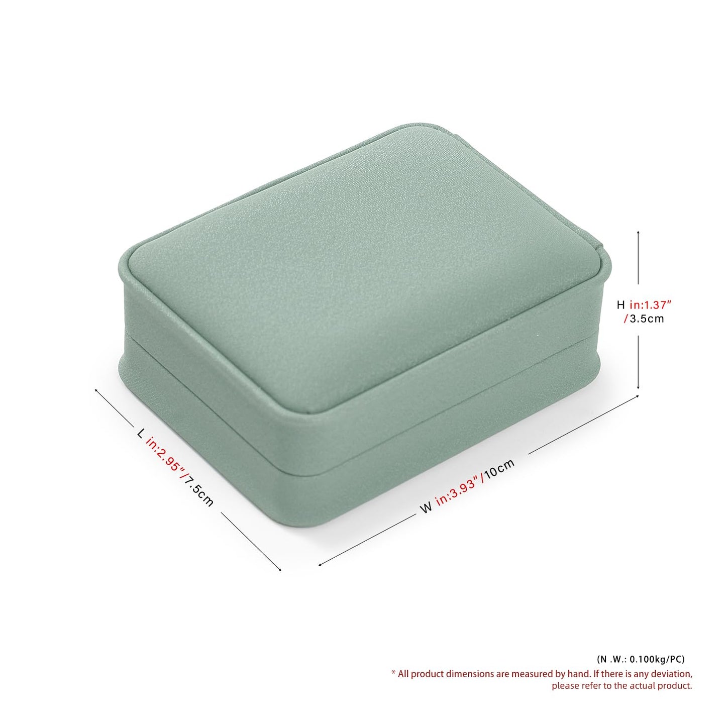 Papten T-style PU Leather Earring Box Velvet Interior Jewelry Gift Boxes Earring Case Holder Display Storage for Birthday, Wedding, Mother's Day, Valentine's Day (Green)