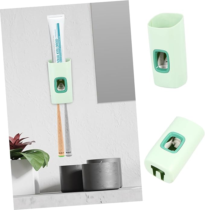 GALPADA Ergonomic Toothpaste Pump Wall-Mounted Squeezer No Needed Space-Saving Design
