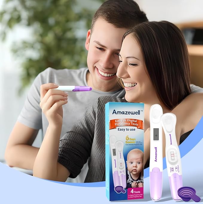 Early Pregnancy Test Kit, Early & Digital Pregnancy Test at Home, Pregnancy Tests with Cup, Fast Results, Over 99% Accuracy, 4 Tests (2 Digital+2 Early+1 Urine Cup)